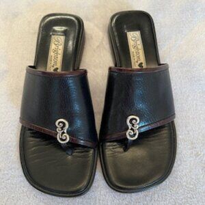 Brighton Women's Black & Brown Sandals Made In Italy 6.5
